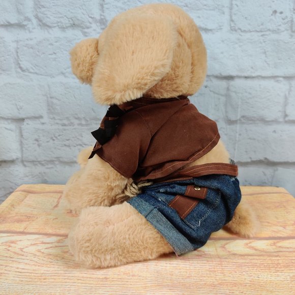 The Bear Labrador Lab Golden Retriever Dog Western Clothing Plush Stuffed Toy - Picture 12 of 12